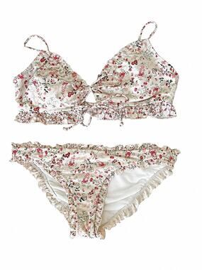 Rodarte for Target Floral Ruffle Bikini Set XL